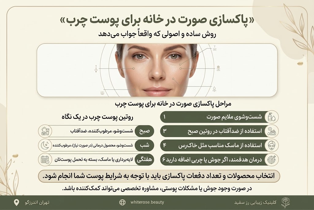 پاکسازی صورت در خانه برای پوست چرب