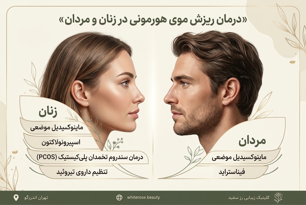 از کجا بفهمیم ریزش مو هورمونی است؟
