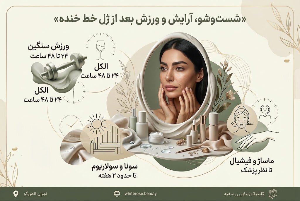 مراقبت از ژل خط خنده