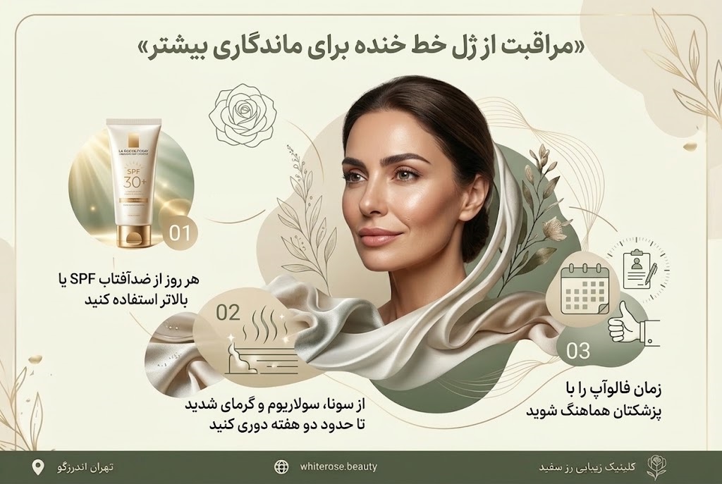 مراقبت از ژل خط خنده